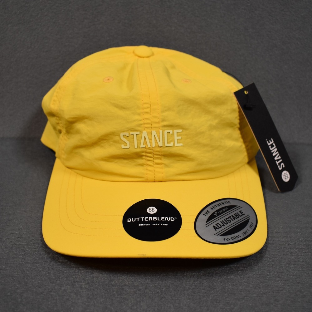 Stance Standard Adjustable Nylon Butter Blend Cap - Gold - OS -Hiking/Walk NWT